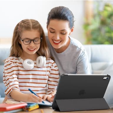 SUPFINE for iPad (A16) 11th Generation Case 11 inch 2025 & iPad 10th Generation Case 10.9 inch 2022, Slim Stand Hard PC Translucent Back Shell Cover (Support Touch ID, Auto Wake/Sleep), Black - Image 7