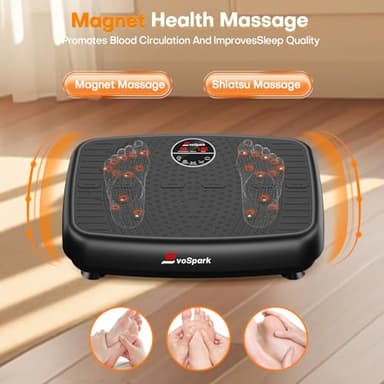 Vibration Plate Exercise Machine, 2025 Upgraded Double Motors Vibration Plate for Lymphatic Drainage, EvoSpark 3D PRO Vibration Plates for Weight Loss,450 Lbs Capacity Vibrate Fitness Platform - Image 7