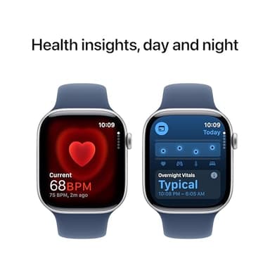 Apple Watch Series 10 [GPS + Cellular 46mm case] Smartwatch with Silver Aluminium Case with Denim Sport Band - S/M. Fitness Tracker, ECG App, Always-On Retina Display, Water Resistant - Image 6