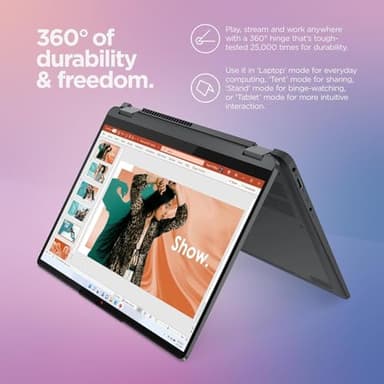 Lenovo IdeaPad Flex 5i 2-in-1 Laptop, 14'' FHD+ Touchscreen, Intel Core i3-1215U, 8GB RAM, 256GB SSD, Convertible, Fingerprint, FHD Webcam, 9-Hr Battery Life, Pen, Windows 11 Home in S Mode (Renewed) - Image 3