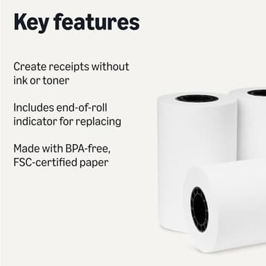 Amazon Basics Thermal Paper Receipt Rolls, 2 1/4" x 50', 50 rolls - Image 2