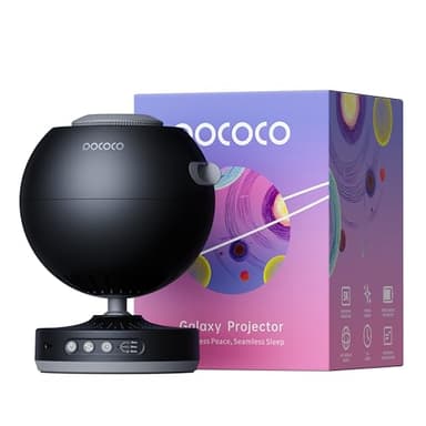 POCOCO Galaxy Star Projector for Bedroom with Replaceable Optical Film Discs, Home Planetarium Night Light Projector with High-Definition Soft Light for Relax, Study, and Meditate, Stress Relief Gifts - Image 1