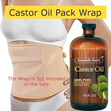 Essentially KateS Castor Oil 16 Fl Oz (Glass Bottle) - Original - A Huge Glass Bottle with a Pump - 100% Pure and Natural, Cold Pressed, and Hexane-Free - Hair and Body - Image 6