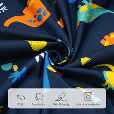 david's kids 3 Pack Fitted Crib Sheets, Ultra Soft Breathable Comfortable Baby Sheet Set for Boys Girls Neutral, 28x52 Inch Fits Standard Crib and Toddler Mattresses, Dinosaur - Image 4