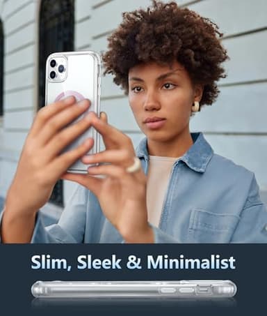 FNTCASE for iPhone 11 Pro-Max Case: Magnetic Slim Anti-Yellowing Clear Case | Military Grade Protective & Shockproof Drop Protection Thin Transparent Crystal Phone Cover(F-Pink) - Image 6