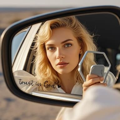 3 PCS Trust in God Rearview Mirror & Window Decals Vinyl Car Stickers for Women, Inspirational Mirror Quotes, Vanity & Car Interior Decor Stickers (Trust in God) - Image 3