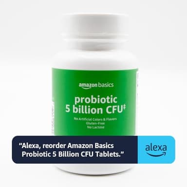 Amazon Basics - Probiotic, 5 Billion CFU, 8 Probiotic strains with 60 mg Prebiotic Blend, 60 Count Vegetarian Capsules, 2 Month Supply, Supports Healthy Digestion (Previously Solimo) - Image 6