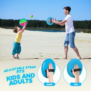 Toss and Catch Ball Set Upgraded - Family Games Kids Toys for Stocking Stuffers - Water-Resistant Great for Beach Pool Yard - Christmas Toys Gift for Boys Girls Teens 3 4 5 6 7 8 9 10 11 12+ Years - Image 5