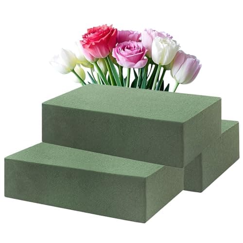RIDEHILL 3 Pack Floral Foam Blocks, 5.5" x 3.1" x 1.7" Flower Foam for Flower Arrangements Supplies, Wet and Dry Flower Foam Blocks Suitable for Fresh and Artificial Flowers in Decorations - Image 1