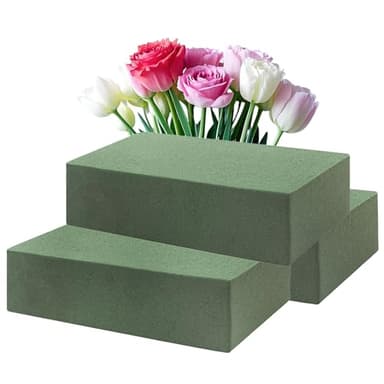 RIDEHILL 3 Pack Floral Foam Blocks, 5.5" x 3.1" x 1.7" Flower Foam for Flower Arrangements Supplies, Wet and Dry Flower Foam Blocks Suitable for Fresh and Artificial Flowers in Decorations - Image 1