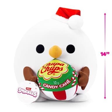 Snackles Christmas Snowman & Chupachups 14 Inch Plush by ZURU, Ultra Soft Plush, Collectible Plush with Real Licensed Brands, Stuffed Animal, Giftable, Holiday - Image 2