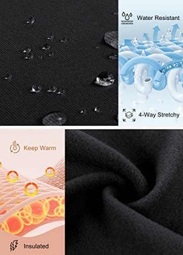 G Gradual Women's Fleece Lined Winter Leggings with Pockets Water Resistant High Waisted Thermal Warm Pants Running Hiking - Image 6