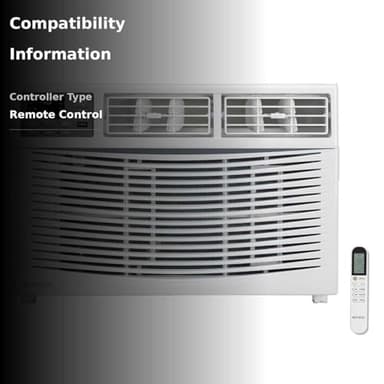 ROVSUN 8000 BTU Air Conditioner Window Unit with Heat, 4-in-1 Window AC Unit Cooler, Heater, Dehumidifier & Fan with Timer, Remote Control & Installation Kit for Rooms up to 350 Sq. Ft, 115V/60Hz - Image 5