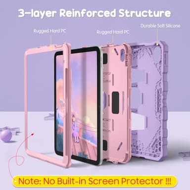 Fintie Kids Friendly Case for iPad (A16) 11th Generation 11 Inch (2025), iPad 10th Generation 10.9 Inch (2022), Fully-Body Rugged Heavy Duty Shockproof Protective Case with Kickstand, Purple - Image 3