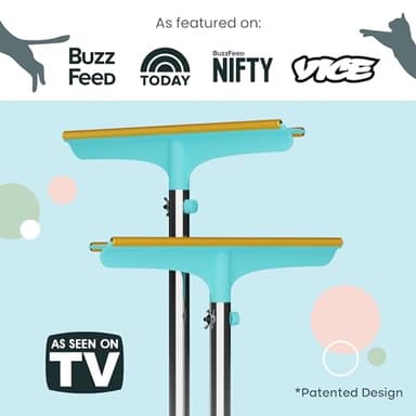 Uproot Cleaner Xtra Pet Hair Removal Tool: Reusable Carpet Rake with Telescopic 60" Handle - As Powerful as Uproot Cleaner Pro Pet Hair Remover, but Made for Carpets, Curtains - Don't Bend Don't Kneel - Image 9