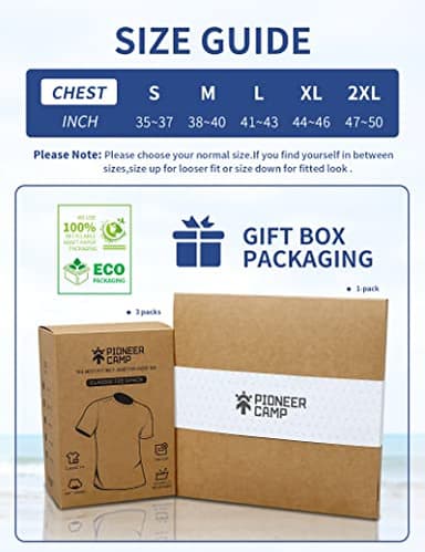 Pioneer Camp Mens Bamboo Viscose T Shirt Ultra Soft White Plain Tshirts for Men Cooling Crew Neck Casual Basic Tee Shirt - Image 6