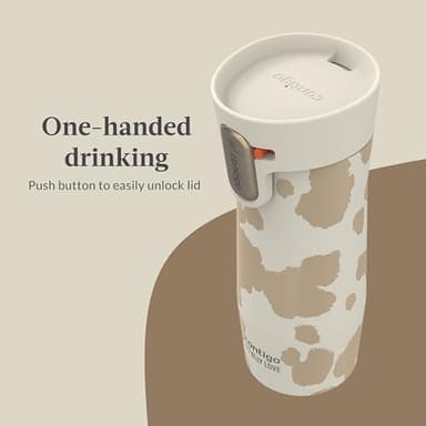 Contigo x Ally Love Stainless Steel Vacuum-Insulated Travel Mug with Autoseal and Easy Clean Lid, Spill-proof, Keeps Drinks cold 24 hrs & hot for 11 hrs, BPA Free, 16oz., West Loop 3.0, Oatmilk - Image 6