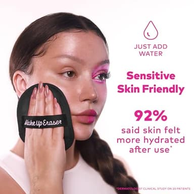 The Original MakeUp Eraser, 7-Day Set, Erase All Makeup With Just Water, Including Waterproof Mascara, Eyeliner, Foundation, Lipstick, Sunscreen, and More! Chic Black, 7ct. - Image 5