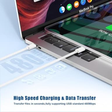 iPhone 17 16 15 Charger/10ft Type C to C Charging Cable Cord Long, USB C Fast Charging Block Plug for Apple iPhone 17 Pro Max/17 Air/16 Pro/15 Plus/AirPods/iPad/mini Plug Cube Birck Box Power Adapter - Image 5