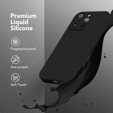 SuydanBox Magnetic for iPhone 13 Pro Max Case, Compatible with MagSafe, [Full Camera Protection][Screen Protector] Silicone Shockproof Protective Phone Case for iPhone 13 Pro Max 6.7", Black - Image 2