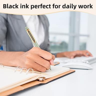 NUSIGN Gel Pens, 5 Pcs 0.5mm Retractable Quick Dry Black Ink Fine Point Rolling Ball Gel Pen, Smooth Writing No Bleed for Journaling Note Taking, Home School Office Supplies - Image 7