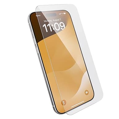 Speck iPhone 15 Plus Glass Screen Protector - Fits 6.7 Inch iPhone 15 Plus Screen - Ultra-Thin Glass - Scratch & Shatter Resistant, Easy Install, No Fingerprints - ShieldView Glass - Clear - Image 1