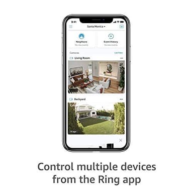 Ring Outdoor Cam (Stick Up Cam) | Weather-Resistant Outdoor Camera, Live View, Color Night Vision, Two-Way Talk, Motion alerts, Works with Alexa | 3-Pack | White - Image 4