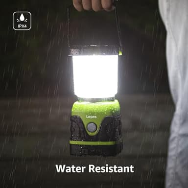 Lepro 1500LM Battery Powered LED Camping Lantern, Waterproof Tent Light with 4 Light Modes, Camping Essentials, Portable Lantern Flashlight for Camping, Emergency Light, Power Outage, Not Rechargeable - Image 6