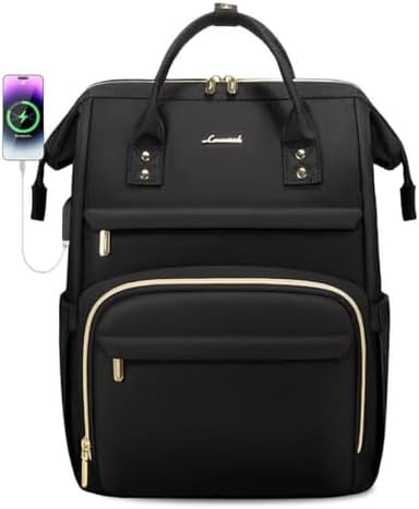 LOVEVOOK Laptop Backpack for Women 14 Inch, Teacher Nurse Work Bag Anti-Theft Travel Backpack with USB Charging Port for College Business Casual - Image 3