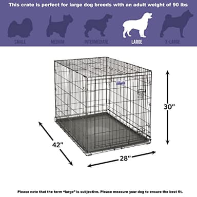 MidWest Homes for Pets 42-Inch iCrate Folding Dog Crate with Divider Panel, Leak-Proof Tray & Secure Latches – Metal Wire Kennel for Large Breeds – Portable, Durable & Easy to Assemble - Image 8