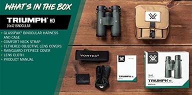 Vortex Optics Triumph HD 10x42 Binoculars - HD Optical System, Fully Multi-Coated Lenses, Rubber Armor, Tripod Adaptable, Waterproof, Fogproof, Shockproof - Unlimited, Unconditional Warranty - Image 6