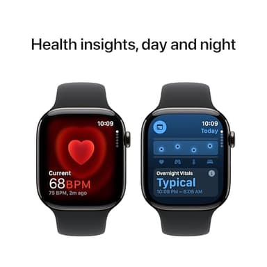 Apple Watch Series 10 [GPS + Cellular 46mm case] Smartwatch with Slate Titanium Case with Black Sport Band - M/L. Fitness Tracker, ECG App, Always-On Retina Display, Water Resistant - Image 6