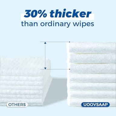 Hypoallergenic Baby Wipes, Pure Water Natural Wipes for Sensitive Skin, Unscented Baby Wipes for Face Hands & Bottom, 384 Count (6 Packs of 64) - Image 3