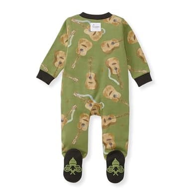 Burt's Bees Baby Boys Footed Pajamas, Sleep and Play Loose Fit, 100% Organic Cotton Soft One-piece PJs, Sizes NB to 6-9 Months - Image 2