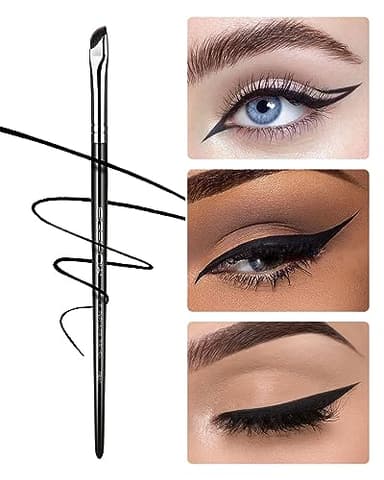 Eyeliner Brush, EIGSHOW Sickle Angled Gel Eyeliner Makeup Brush for Precise Eye Liner, Eyebrow, Eyelid with Ultra Thin Curved Vegan Bristles (E865) - Image 2