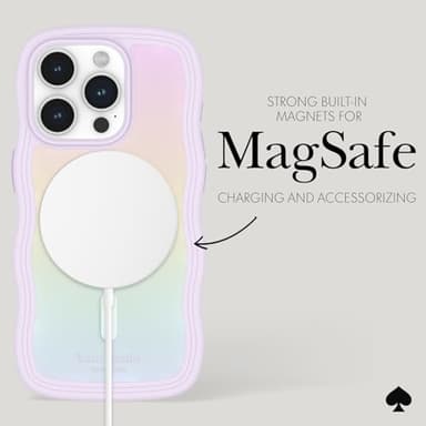 kate spade new york iPhone 15 Pro Case, Compatible with MagSafe - Wavy Iridescent - Image 5