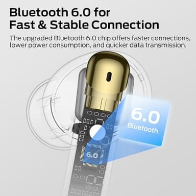 Monster N-Lite 211 Wireless Earbuds, Bluetooth 6.0 Stereo Headphones with Noise-Cancelling Mic and LED Display, Built-in Mic for Clear Calls, Waterproof Design for Sports - Image 7