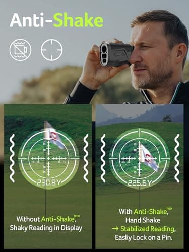 Acer Golf Rangefinder with Slope - 800Yards Range Finder for Hunting, 6X Magnification with Flag Pole Locking Vibration, Rechargeable Battery with Magnet Stripe Golf Accessories for Men, Gifts - Image 2