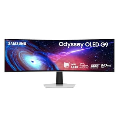 Samsung 49" Odyssey OLED (G93SC) Series Curved Gaming Monitor w QD-OLED, 240Hz, 0.03ms, DQHD, G-Sync Compatible, AMD FreeSync Premium Pro,Height Adjustable Stand,3 Yr Warranty,LS49CG932SNXZA - Image 1