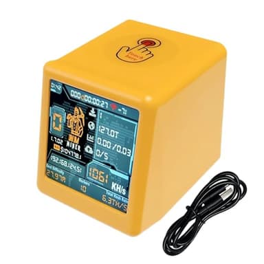 Nerdminer V2 NM Smart TV ESP32 BTC Solo Lottery Miner Lower Power Consumption Hashrate Reach 1060 KH/s Silent Desktop Clock (Yellow) - Image 1