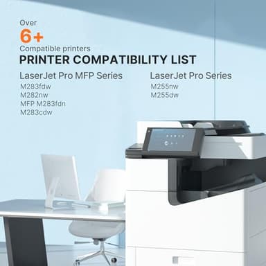 E-Z Ink 206X Toner Cartridges 4 Pack High Yield Compatible for HP 206X 206A W2110X W2110A to Use with HP Color Laserjet Pro MFP M283fdw M283cdw M283fdn M282nw M255dw M255nw M283 (with Chip -B/C/Y/M) - Image 4