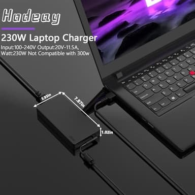 Ruilezyo 230W Laptop Charger Compatible with Lenovo Legion 5 Slim 5 7 5P C7 S7 Y520 Y720 Y7000 Y920 Y740 Y730 Y540 Y545 C7 S7 ThinkPad P1 P73-P70 P53-P51 15ARH05 ThinkBook 16p AC Adapter - Image 4