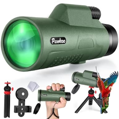 12x50 High-Power Monocular for Adults - Smartphone Adapter, Tripod, Hand Strap - Large BAK4 Prism & FMC Lens - Perfect for Bird Watching, Sports, Hiking, Traveling - Image 1