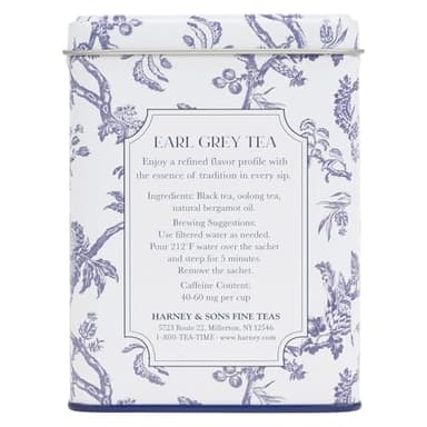 Harney & Sons Williamsburg Earl Grey, 20 sachets | Black Tea and Oolong Tea, with Bergamot Oil, - Image 3
