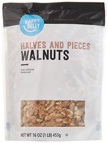 Amazon Brand - Happy Belly California Walnuts Halves and Pieces, 16 ounce (Pack of 2) - Image 1