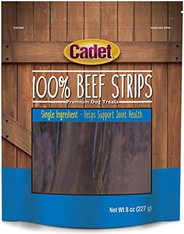 Cadet 100% Beef Strip Long Lasting Chews for Dogs, Single Ingredient Beef Esophagus Dog Treats, Natural High Protein Rawhide Alternative for Small & Large Dogs, 8 Ounce - Image 3
