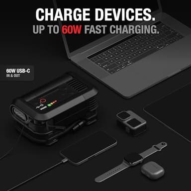 NOCO Boost+Air AX65: 2000A Jump Starter with Air Compressor Tire Inflator – Starts 8.0L Gas & 6.0L Diesel – 67 SLPM Airflow Inflates 0–40 PSI in 2 Minutes - Image 4