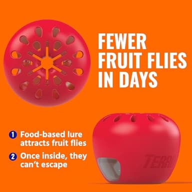Terro Fruit Fly Traps for Indoors (6 Pack) + 270 Days of Lure Supply - Image 5