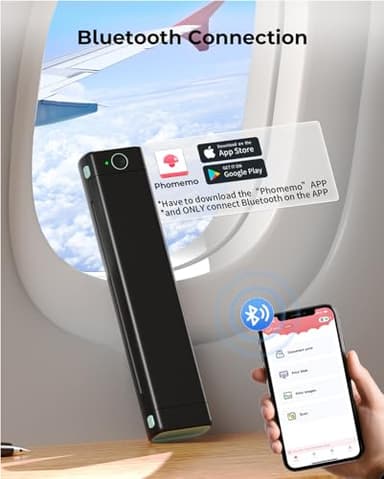 Phomemo Portable Printers Wireless for Travel, M08F Inkless Thermal Printer Support for 8.5"x11" US Letter, Small Bluetooth Printer Compatible with Phone, Laptop for Car, Office, Home Use, School - Image 3