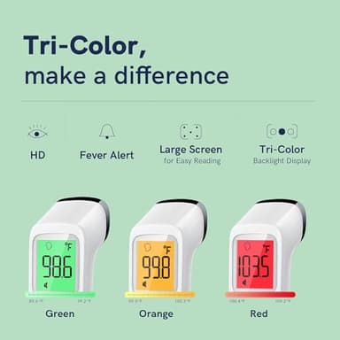 No-Touch Thermometer for Adults and Kids, Fast Accurate Digital Thermometer with Fever Alarm & Silent Mode, Easy-to-use, Forehead Thermometer for Babies, Kids & Elderly - Image 3